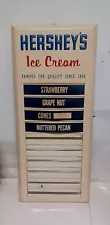 Vintage Hershey's Ice Cream Menu Board Tin Sign