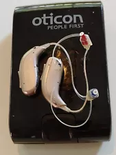 Used Pair of Oticon Opn S 1 miniRITE -T Hearing AIDS w/ Speaker Units,Case,Kit,