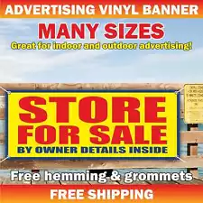 STORE FOR SALE Advertising Banner Vinyl Mesh Sign BY OWNER DETAILS INSIDE Shop