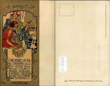Liberty Art Nouveau-Hohenstein-Onoranze Volta Centenary Pila-Como 1899-B12-2