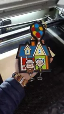 UP keychain Carl and Ellie Movie up key holder house up