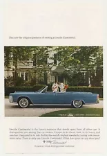 1965 Lincoln Continental Convertible Unique Owning Ad