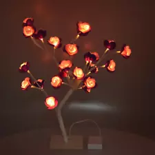 Purple Multi Headed Rose Tree LED Light Christmas Decor Decorations Lights Gifts