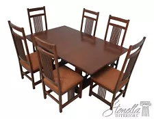 63869EC/70EC: Cherry Arts & Crafts Dining Room Table & 6 Chairs Set