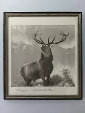 "Monarch of the Glen" (Landseer) 1890 Engraved Print Hartford Fire Insurance Co.