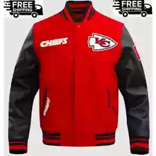 Men's Kansas City Chiefs Retro Classics Wool Leather Varsity Red Men Jacket