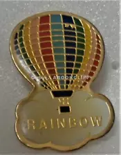 RAINBOW HOT AIR BALLOON Lapel Pin MINT