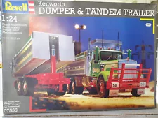 Revell Plastic Model Kit 1/24 - Kenworth Dump Truck & Tandem Trailer 07556