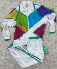 Vintage 90’s Windbreaker Suit Jacket & Pants Nylon Clipper Bay