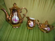 New ListingVINTAGE TEA SET - GOLD HAND PAINTED