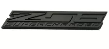 1pc Z06 Blown Supercharged Engine Emblems 3D Badge New Matte Black