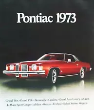 1973 Pontiac Bonneville Catalina Firebird Trans Am Safari FL Sales Brochure