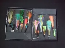 COLLECTION OF LARGE HAND MADE PIKE FLIES.SOME MAY BE UNUSED. (no.696A)