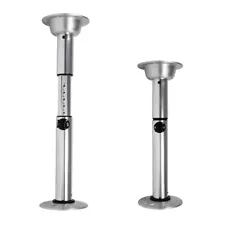 Pedestal Table Leg Adjustable Detachable Table Top Chrome Caravan Motorhome Boat