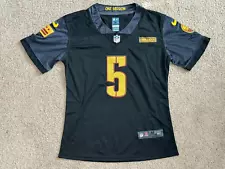 Washington Commanders Jayden Daniels #5 Black Jersey All Stitched Youth Medium