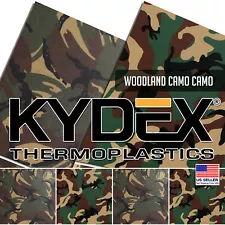 Infused KYDEX® Sheet - Woodland­ Camo Series - (Multiple Sizes Available)