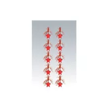 Red Star Firework Cascade Hanging Decoration 2/pk #031006, Red Star Decoration