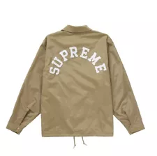 Supreme x Champion Coaches Jacket|SS24|Medium|Tan| Fast Free Shipð¥