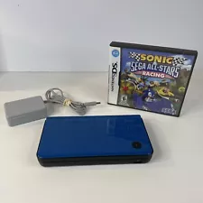 Nintendo DSi XL Handheld System Midnight Blue UTL-001 W/ Charger & Sonic Racing