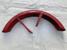 Vintage Motorcycle Fender, Center Rib, Braces, Moped, Custom, Chopper, Bobber.