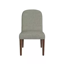 Rounded Back Upholstered Dining Chair Gray - HomePop