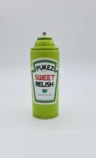 pop art sculpture Spray Paint Can heinz Relish by Nyc street artist PUKE.