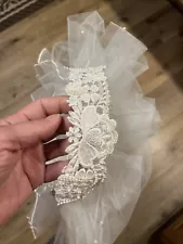 Lace And Beaded Knee Length Veil