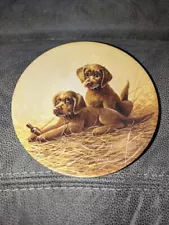 CHESAPEAKE BAY RETRIEVER PUPS Collector Plate by LYNN KAATZ - 1992