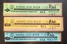 Vintage Letterpress Boxed Type ATF #525 NOS 12pt Bernhard Gothic Med R62 5#