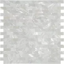 Art3d Mother of Pearl Shell Mosaic Tile for Kitchen Backsplash, 12"x12" 10 Tiles