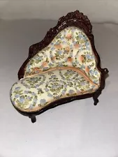 Chaise Lounge Dollhouse 1:12 Miniature Victorian Resin