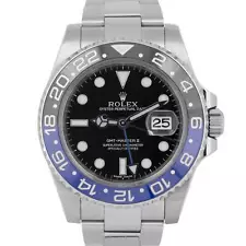 MINT PAPERS Rolex GMT-Master II 40mm BATMAN 116710 BLNR Blue Black Watch BOX