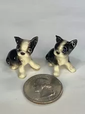 Cute / Tiny Boston Terrier Puppy Figurines