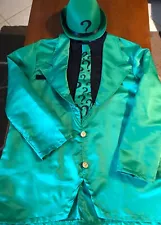 Halloween costume - The Riddler green jacket and hat, size Large L