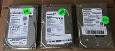 Lot Of 3 - 3.5" SATA HDDs 1 x 2TB And 2 x 1TB Mac Pro 1,1 - 5,1 Tested 240404