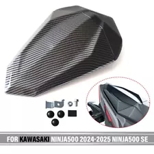 Seat Cover for Kawasaki NINJA500 2024-2025 SE Z500 Passenger Rear Carbon fiber (For: Kawasaki Ninja 500)