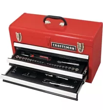 CRAFTSMAN Mechanic Tool Set, 104 Pieces, Includes CHEST w/ 3x 20.5” Drawers, NEW