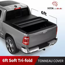 6.2 ft Truck Bed Soft Tri-fold Tonneau Coverfor 15-22 Chevy Colorado GMC Canyon