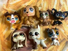 LPS Littlest Pet Shop Lot of 7 Dogs Sheltie Great Dane Cocker Spaniel Basset +++