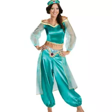 Aladdin Jasmine Princess Cosplay Women Girl Fancy Dress Up halloween Party Costu