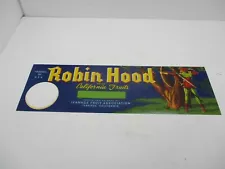 Vintage Robin Hood Brand Fruit Crate Label