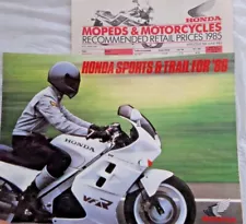 Honda Motorcycle Sports & Trail for 1986 Motorbike Sales Brochure VFR XL Rare