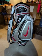 Nike Golf 20XI Staff Bag with Matching Rainhood - Gray/Red Used