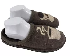 Haflinger Coffee 230009021 Unisex 42 Slippers Comfy Indoor Wool Slip-On Mule