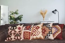 5 Sets of Decorative Handmade Turkish Kilim Pillow Cover Kilim Sofa Cushion