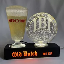 Vtg 1961 Old Dutch Mel-O-Dry IBI Beer Sign