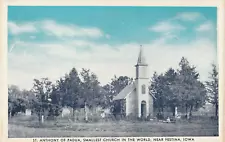 New ListingVintage Postcard St. Anthony of Padua Smallest Church in the World Festina, Iowa