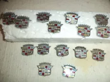 Vintage Car Auto Emblems Insignia Badges Cadillac Small Lot of 15