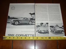 1961 CORVETTE ORIGINAL ARTICLE