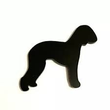 Bedlington Terrier Dog Brooch Badge Scarf Fastener Gift In Black With Gift Bag